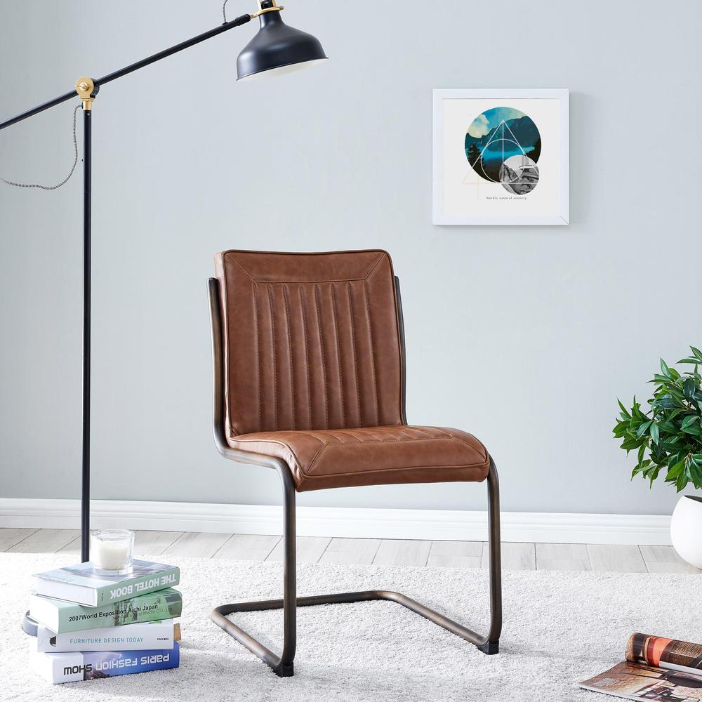 Cooper PU Chair Rubber Gold Frame, (Set of 2). Picture 8