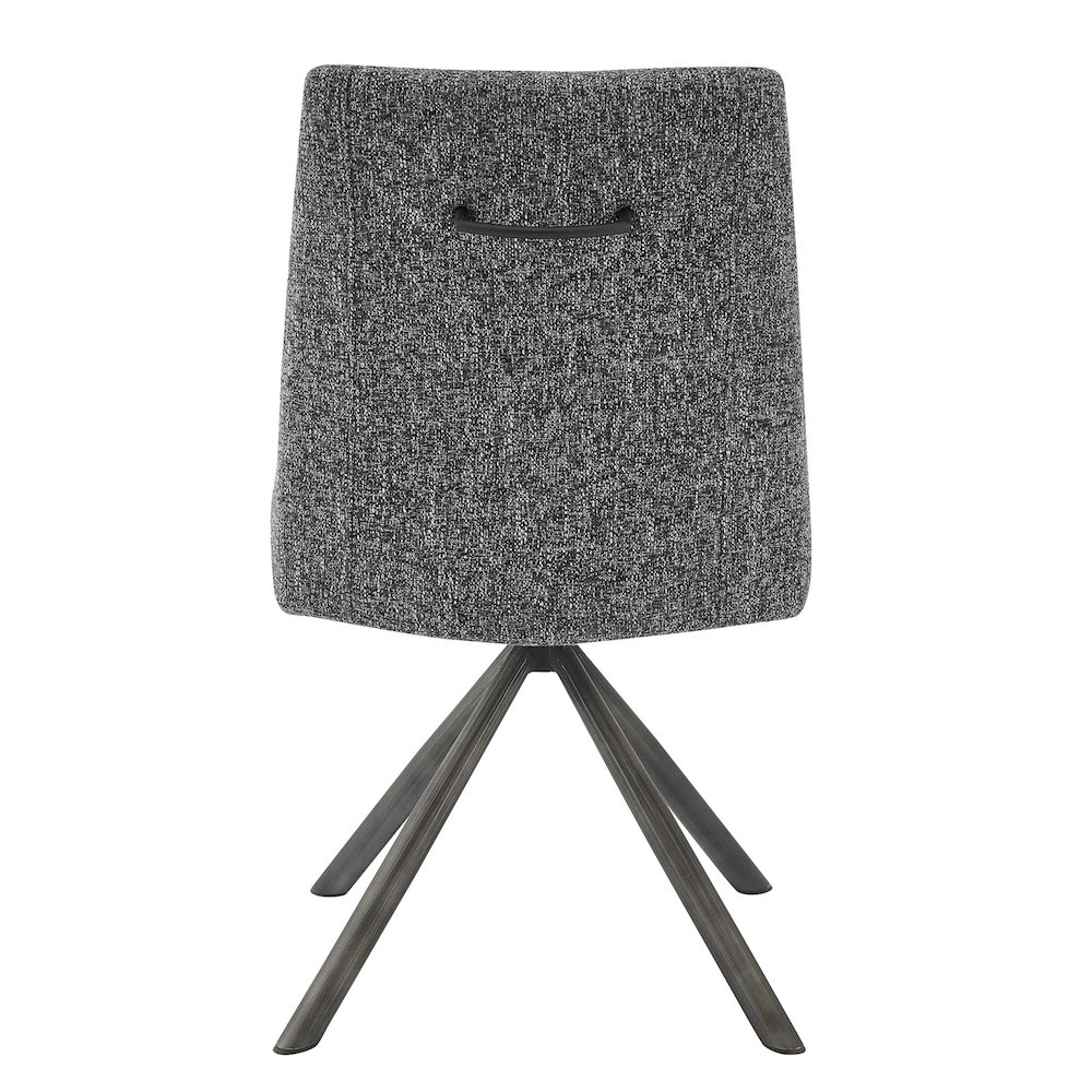 Viona Chenille Swivel Dining Side Chair (Seat), (Set of 2). Picture 4