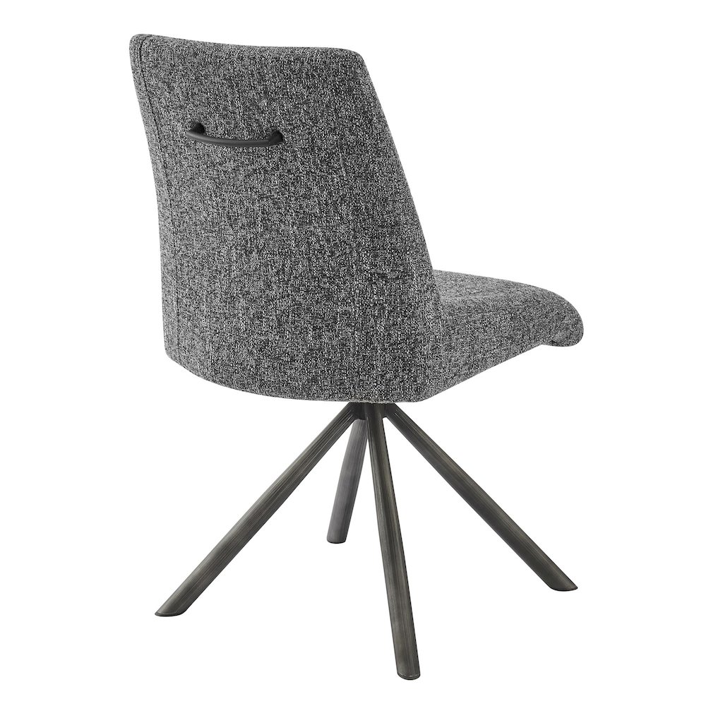 Viona Chenille Swivel Dining Side Chair (Seat), (Set of 2). Picture 5