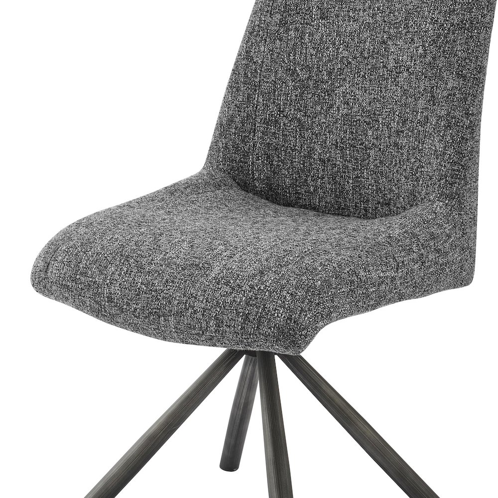 Viona Chenille Swivel Dining Side Chair (Seat), (Set of 2). Picture 8