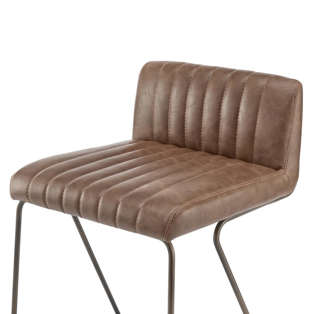 Raoul KD Faux Leather Counter Stool. Picture 6