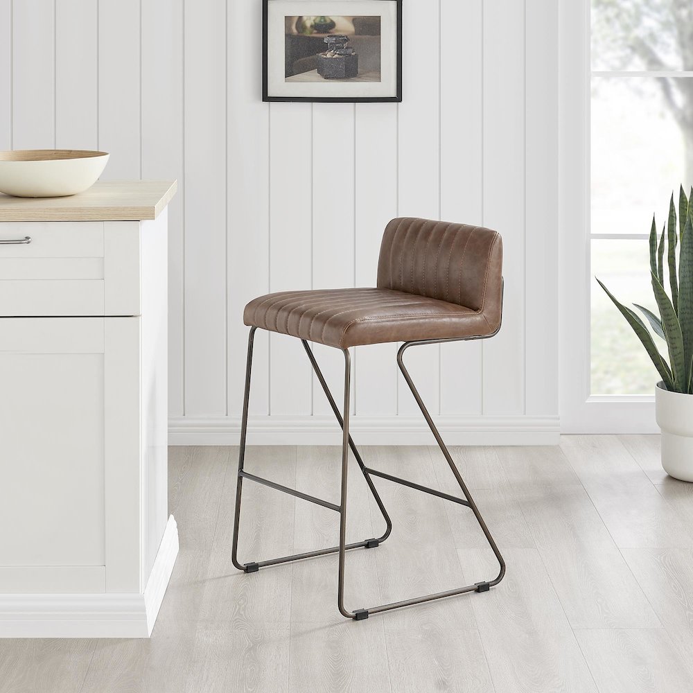 Raoul KD Faux Leather Counter Stool. Picture 10