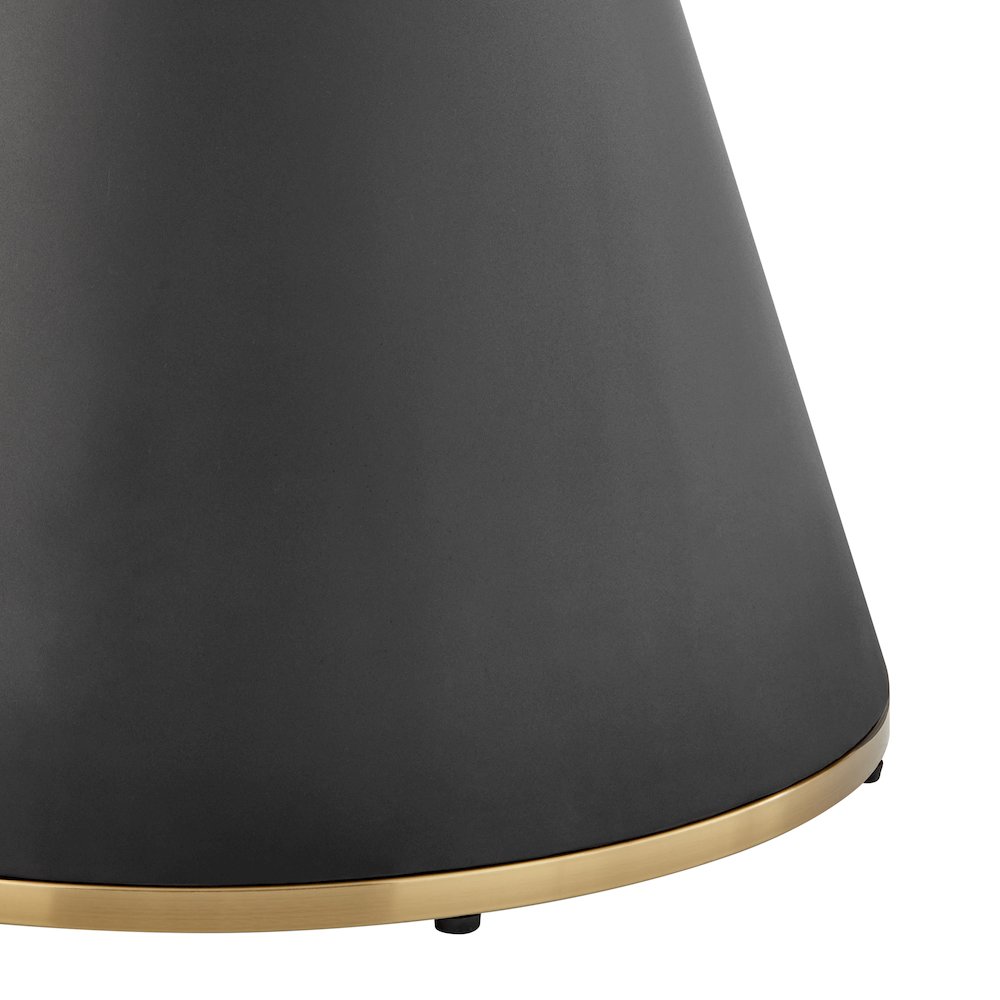 Geneva Ceramic Top 51" Round Dining Table w/ Gold Trim. Picture 6