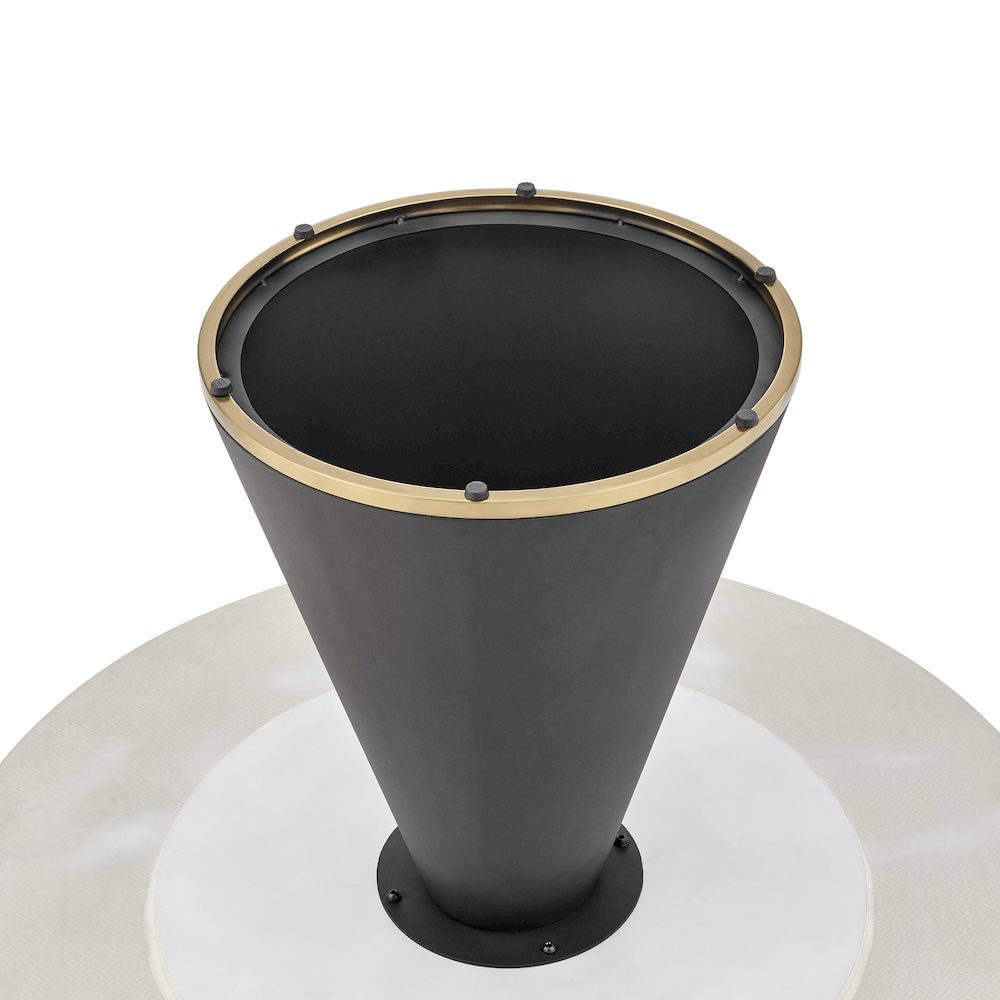 Geneva Ceramic Top 51" Round Dining Table w/ Gold Trim. Picture 7