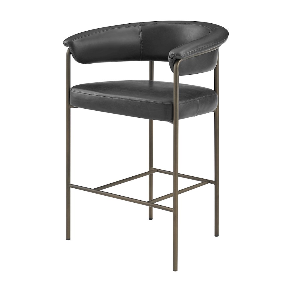 Kaiden Faux Leather Counter Stool, (Set of 2). Picture 1
