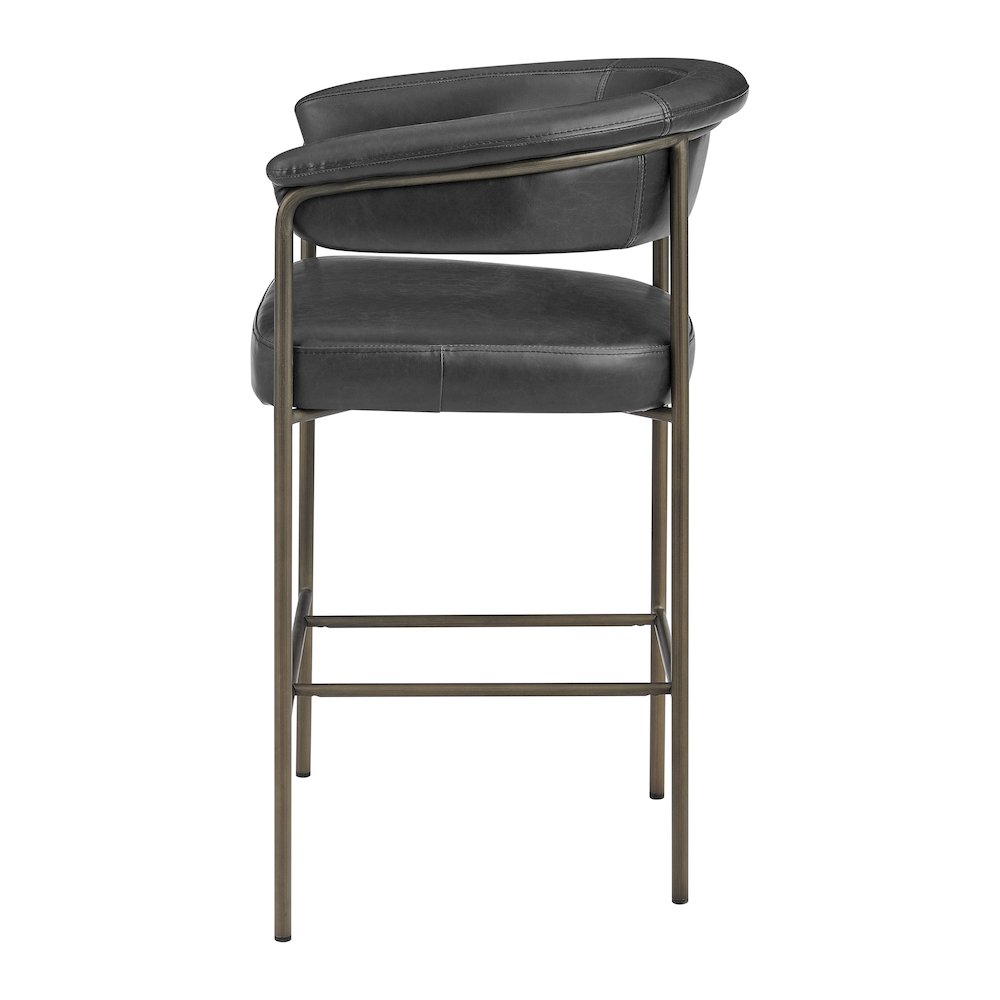 Kaiden Faux Leather Counter Stool, (Set of 2). Picture 3
