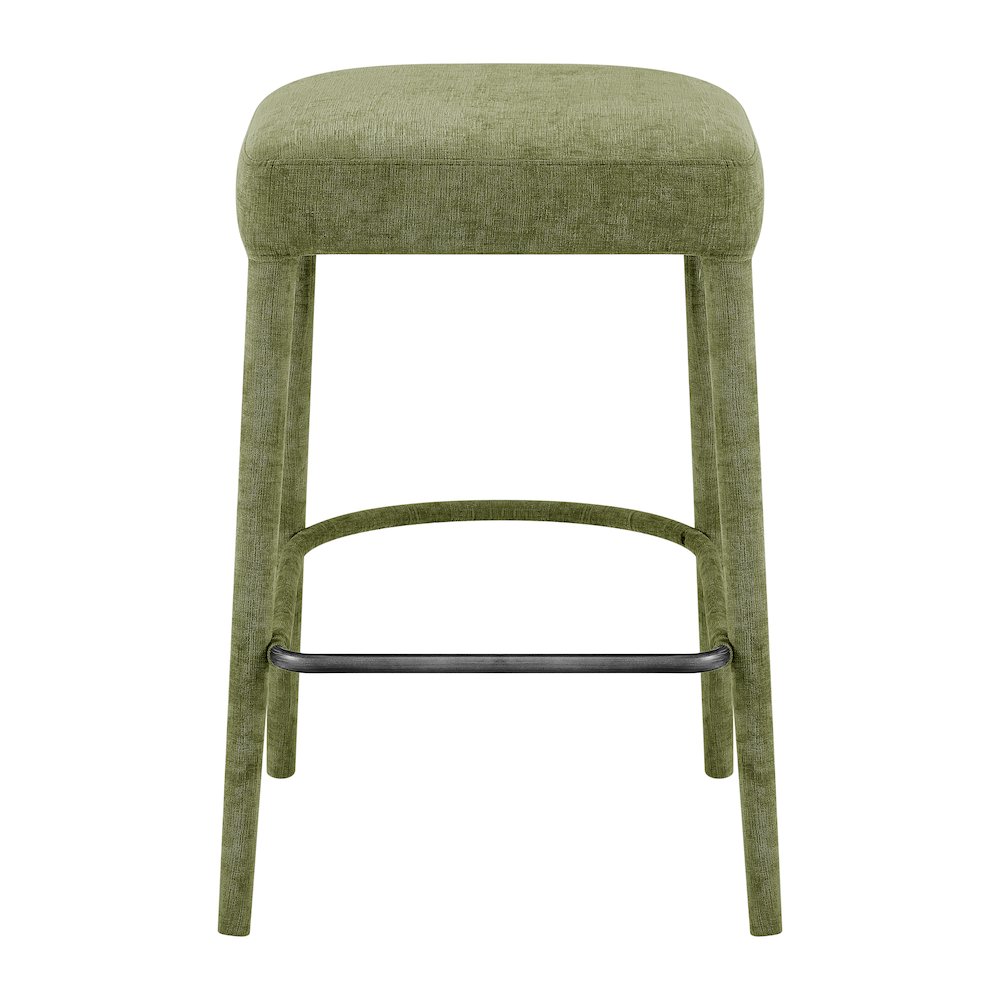 Rylee Chenille Backless Counter Stool, (Set of 2). Picture 2