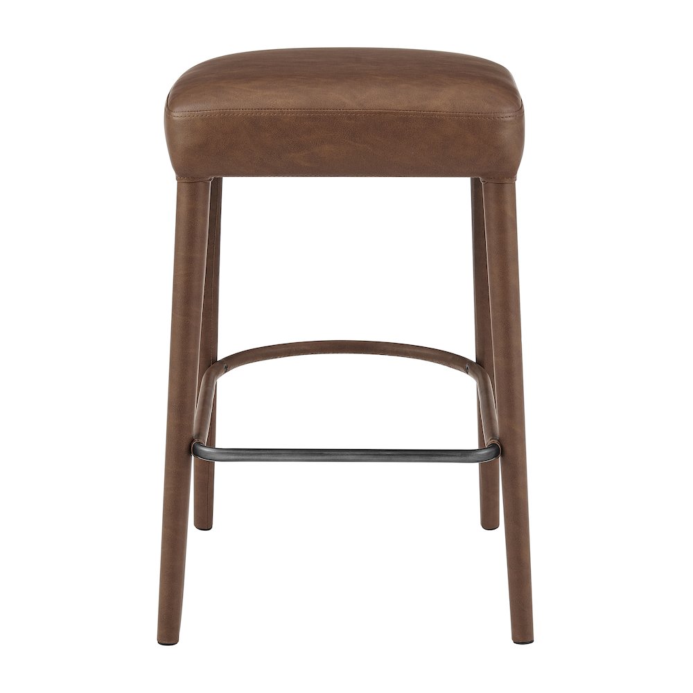 Rylee Faux Leather Backless Counter Stool, (Set of 2). Picture 2