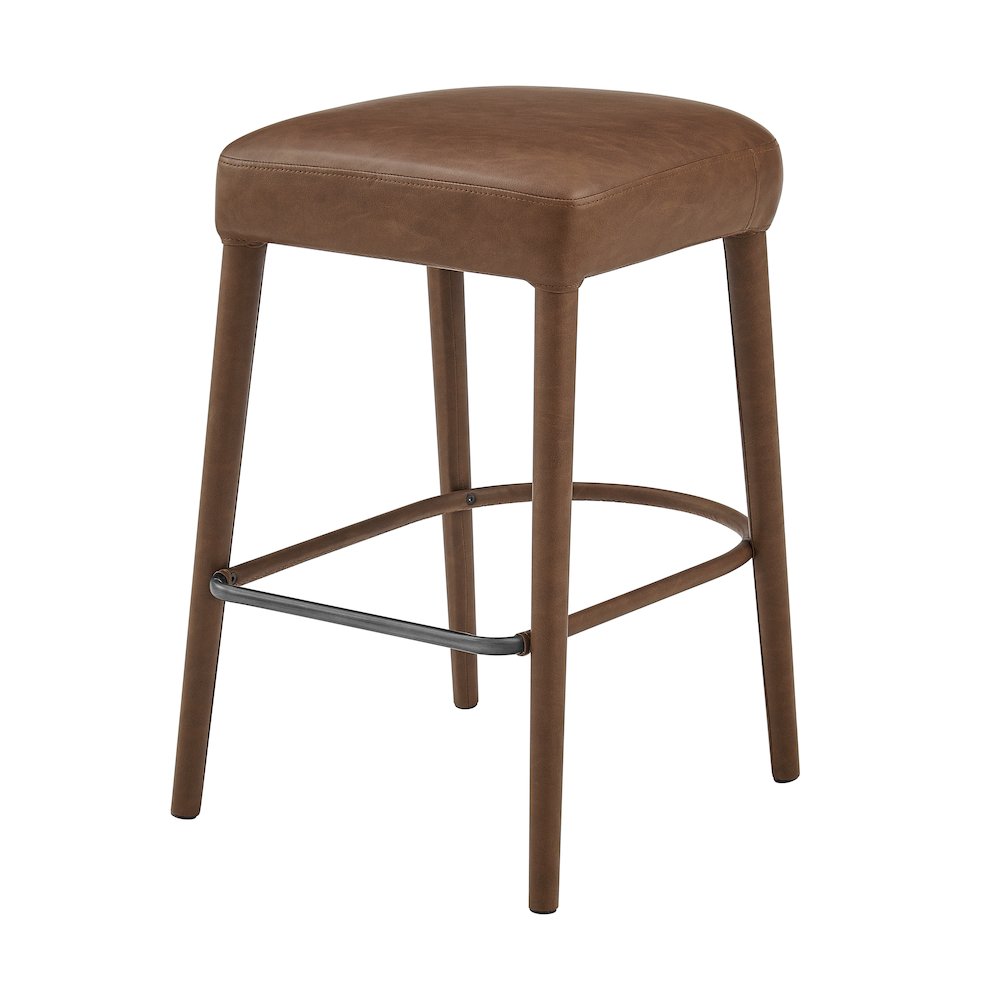 Rylee Faux Leather Backless Counter Stool, (Set of 2). Picture 1