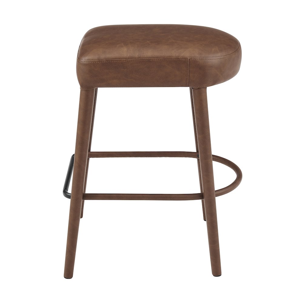 Rylee Faux Leather Backless Counter Stool, (Set of 2). Picture 3
