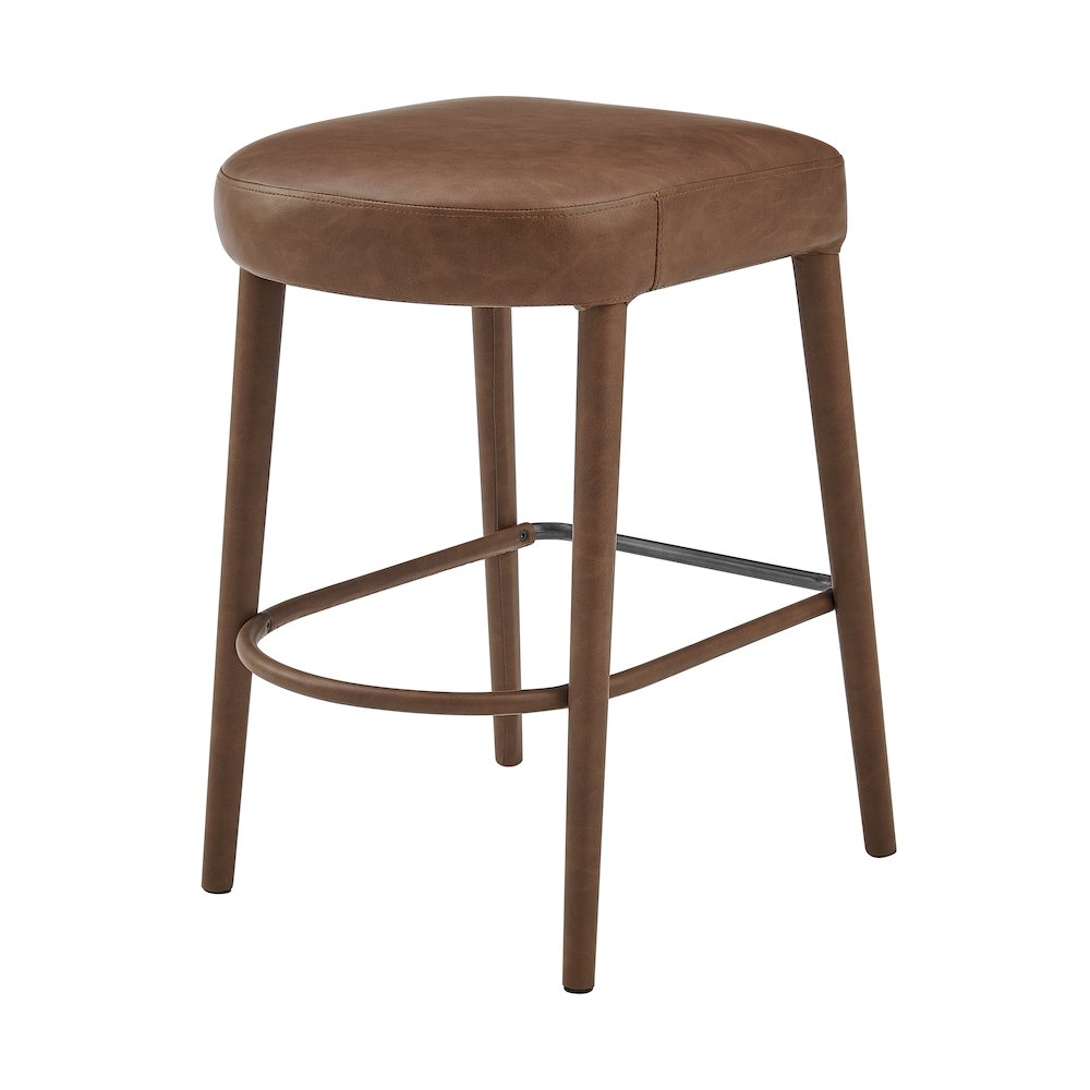 Rylee Faux Leather Backless Counter Stool, (Set of 2). Picture 5