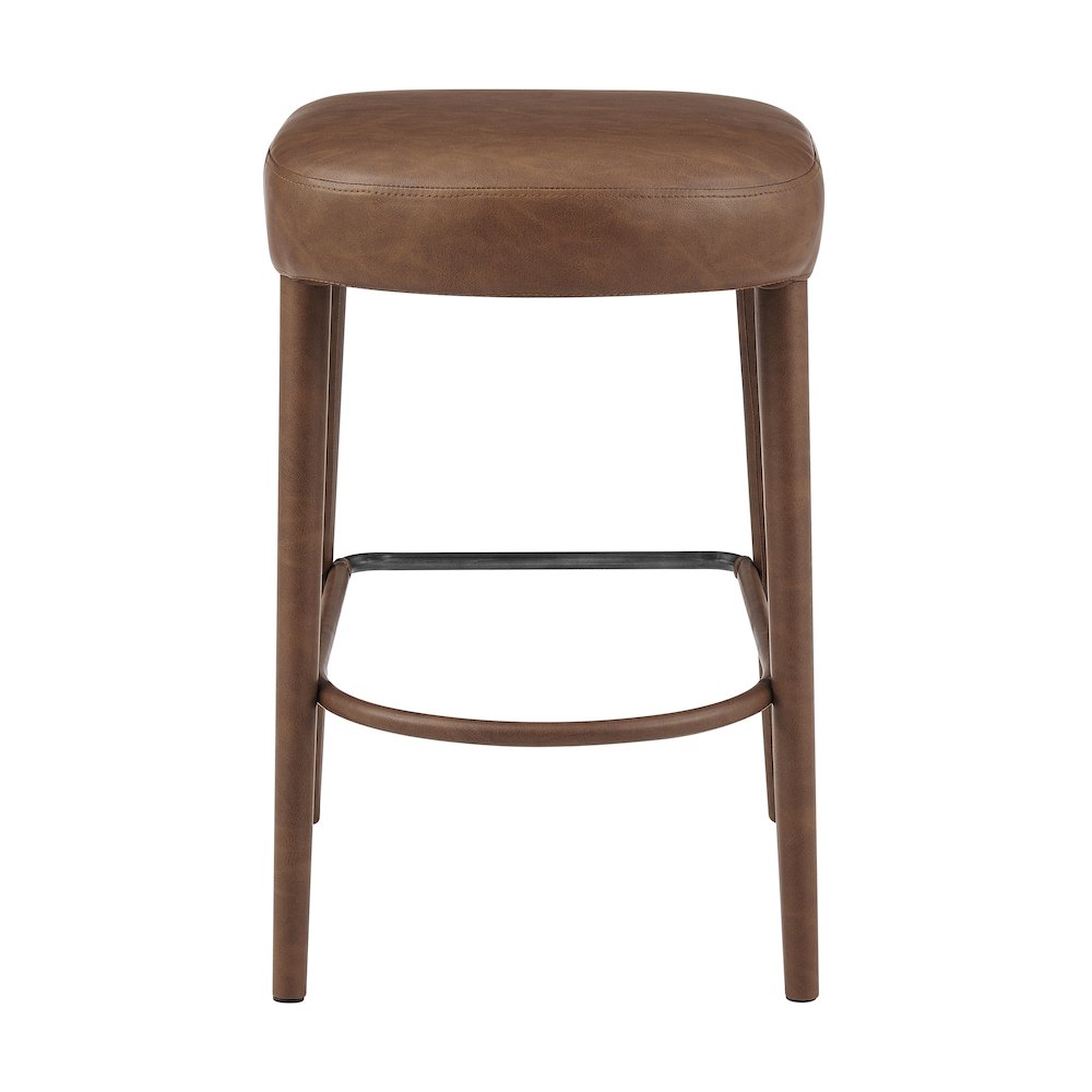 Rylee Faux Leather Backless Counter Stool, (Set of 2). Picture 4