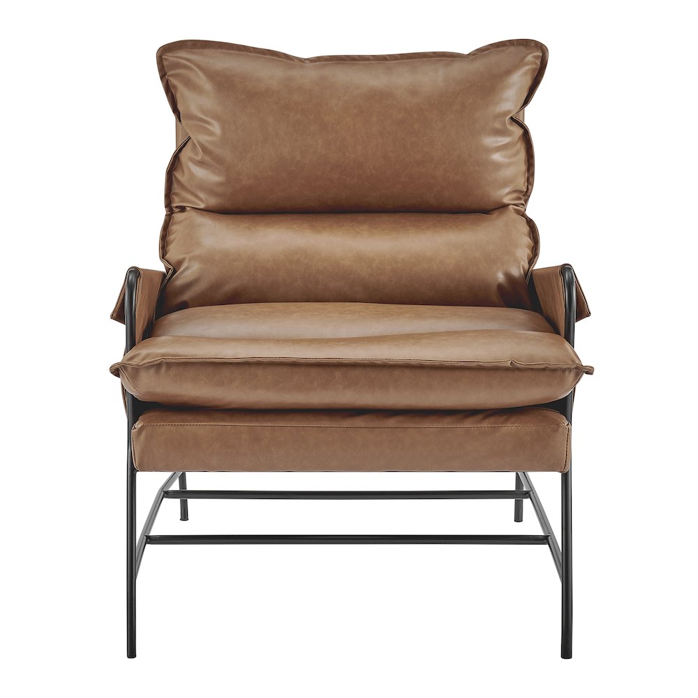 Thierry Faux Leather Accent Arm Chair. Picture 2