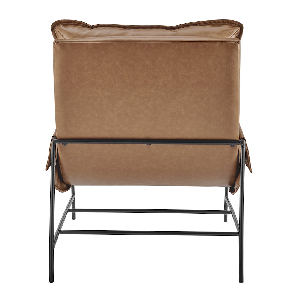 Thierry Faux Leather Accent Arm Chair. Picture 4