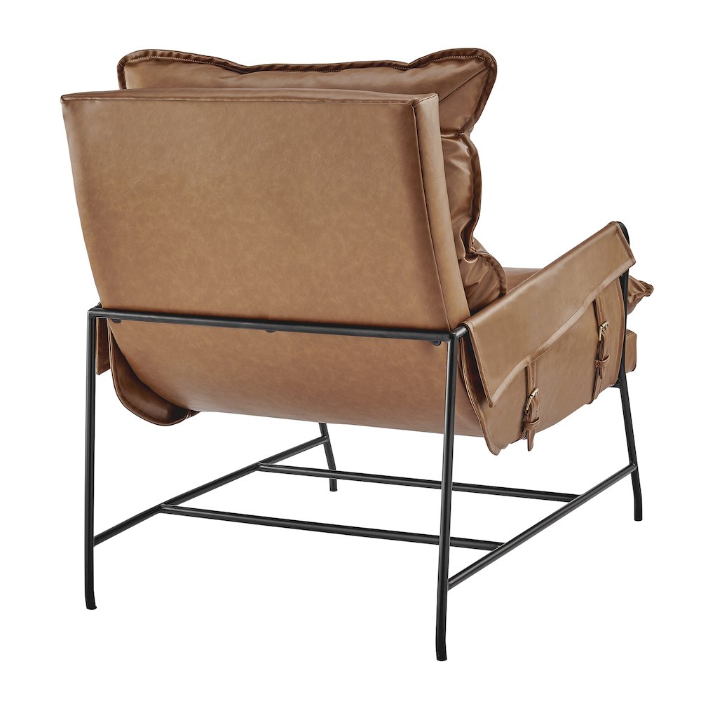 Thierry Faux Leather Accent Arm Chair. Picture 5