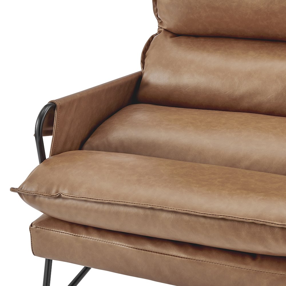 Thierry Faux Leather Accent Arm Chair. Picture 6