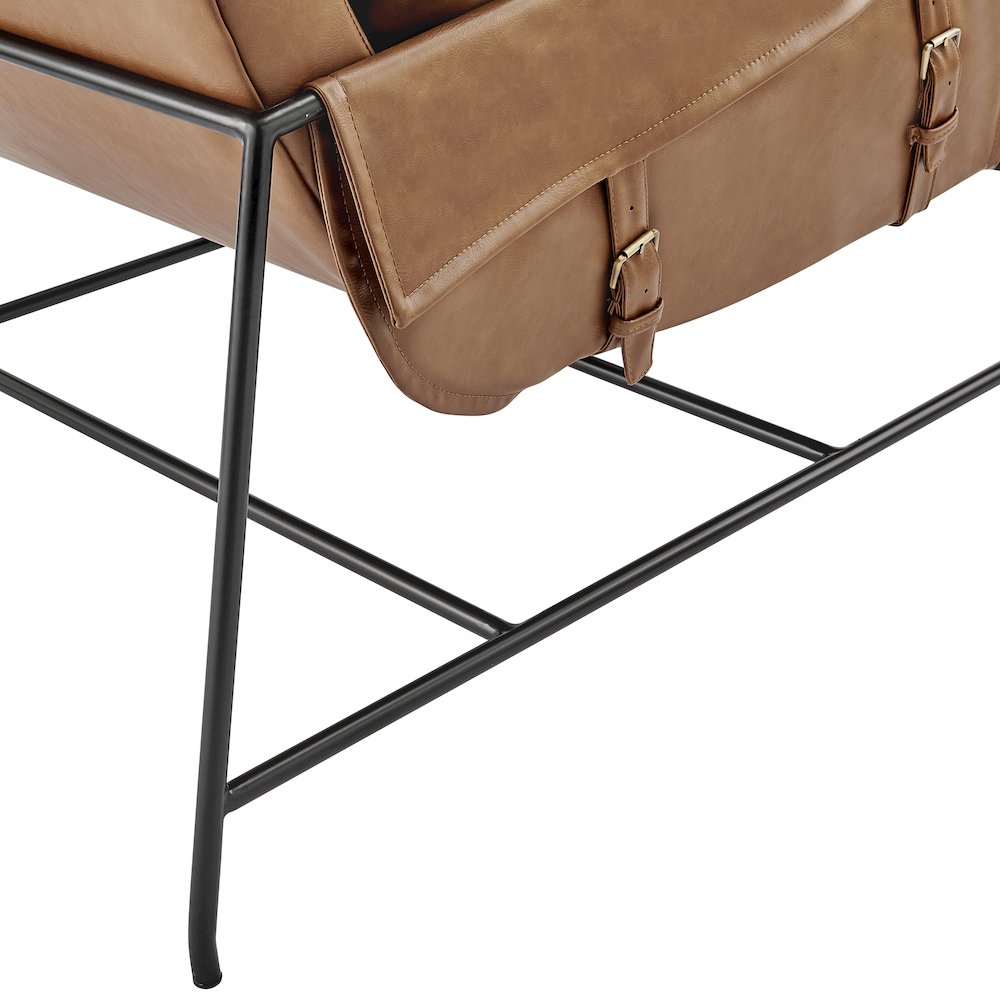Thierry Faux Leather Accent Arm Chair. Picture 8