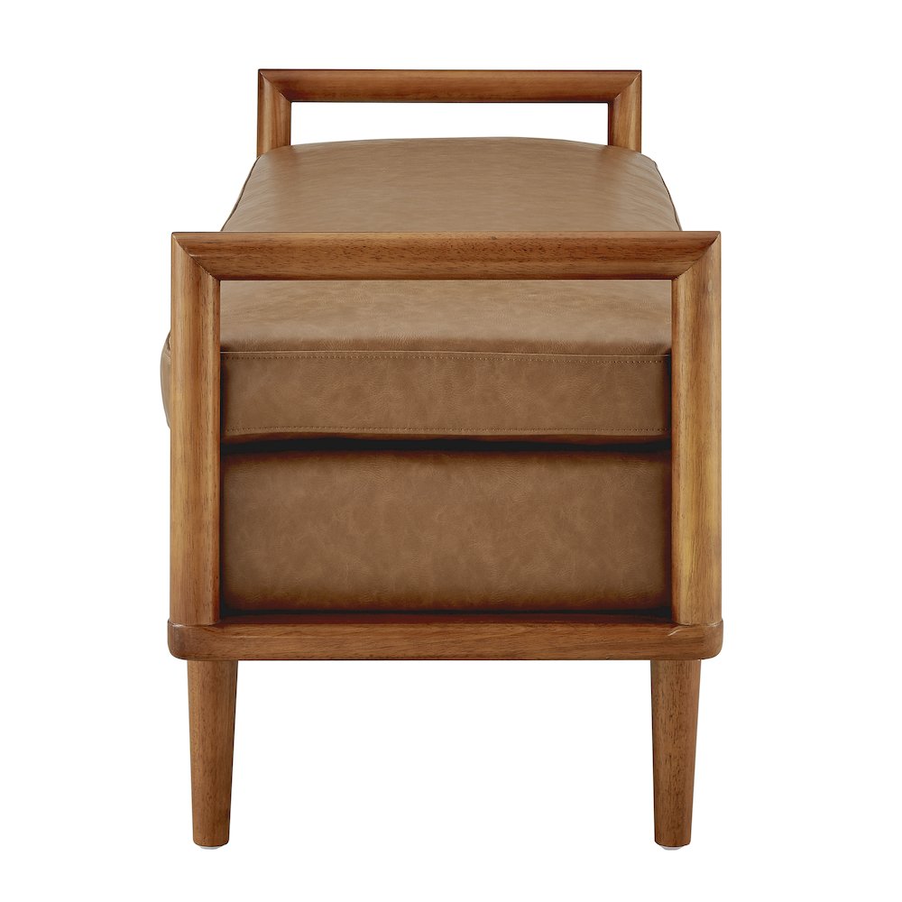 William Faux Leather Bench. Picture 3