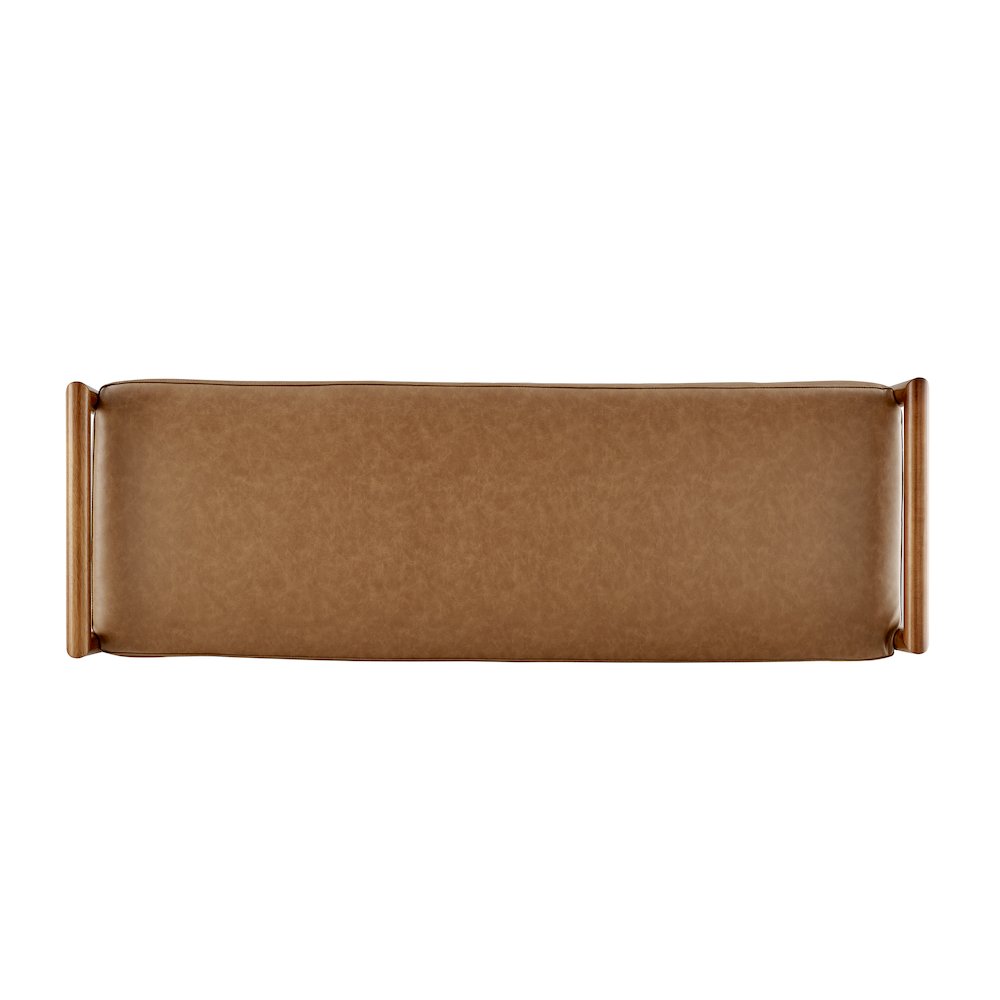 William Faux Leather Bench. Picture 4
