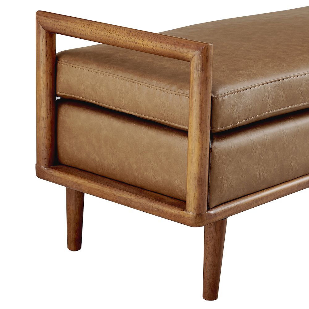 William Faux Leather Bench. Picture 6
