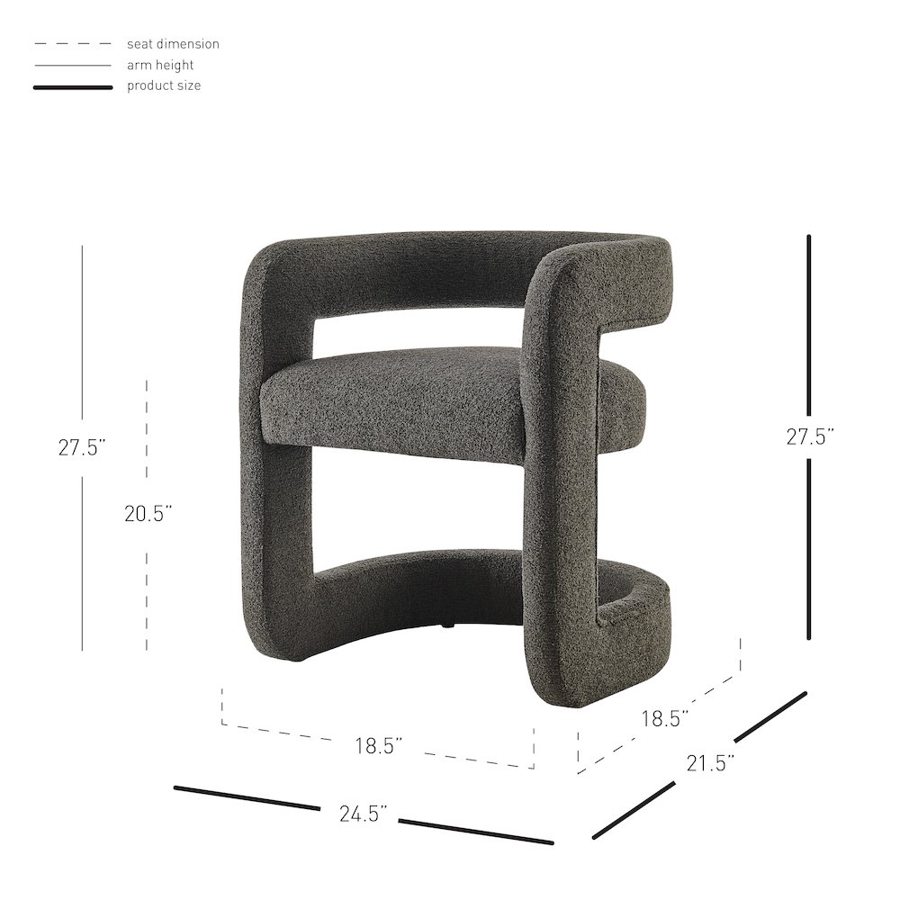 Althea Boucle Dining Side Chair. Picture 11