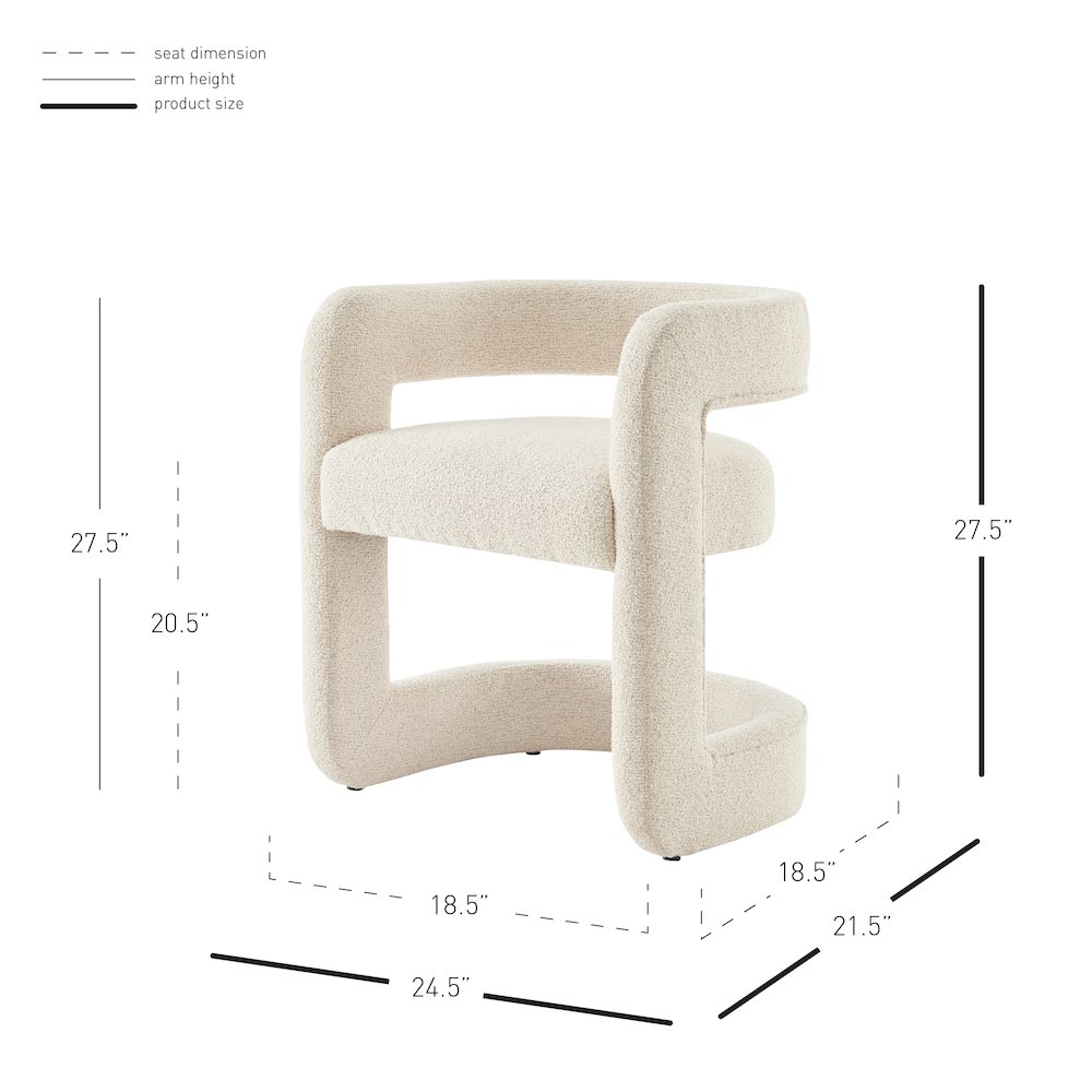 Althea Boucle Dining Side Chair. Picture 12