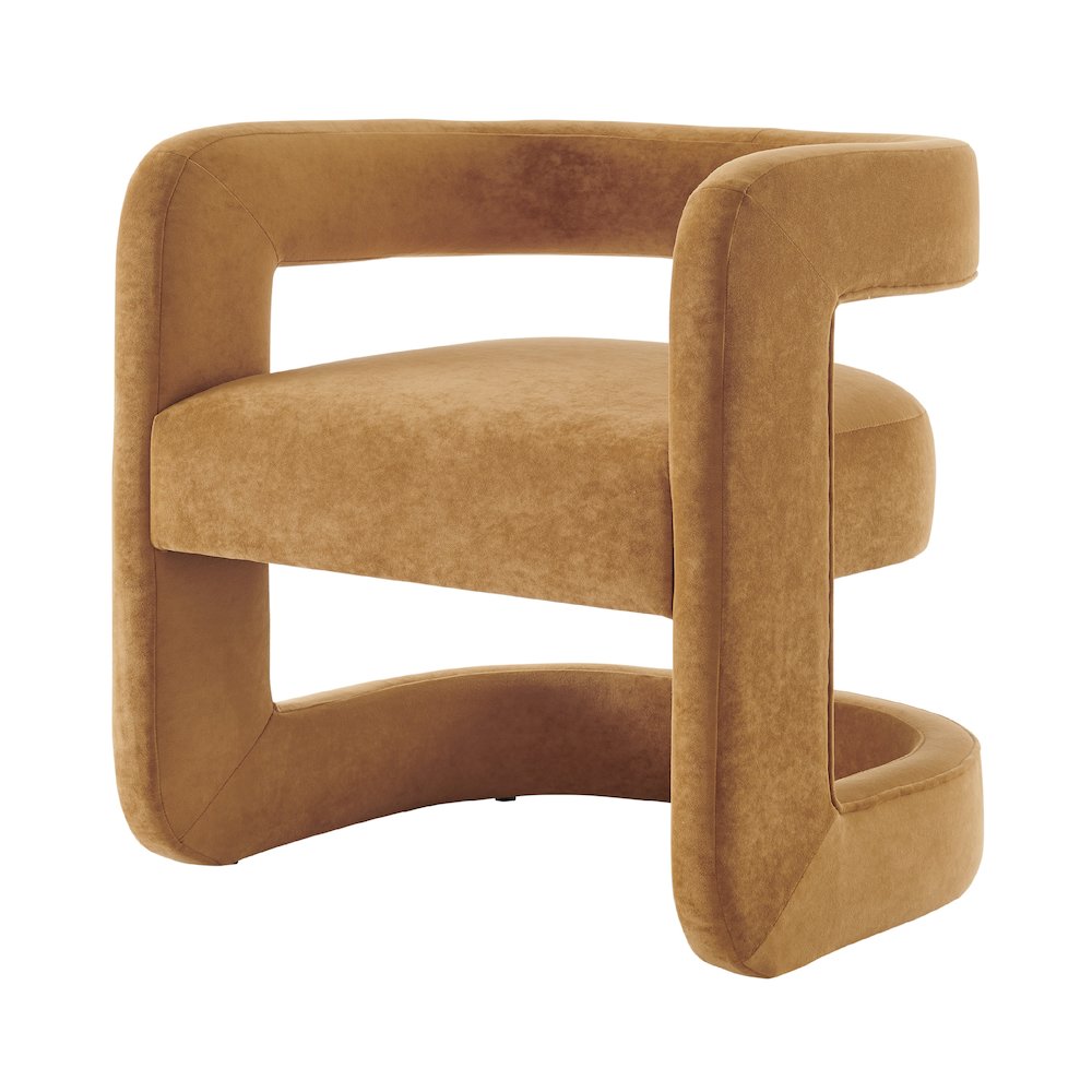 Althea Velvet Accent Arm Chair. Picture 1