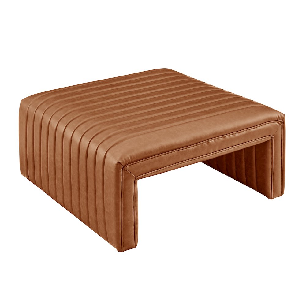Atkinson Faux Leather Coffee Table/Ottoman. Picture 4
