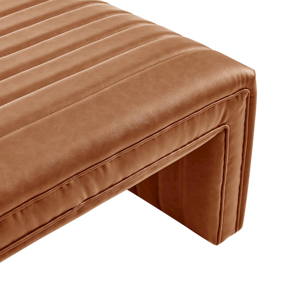 Atkinson Faux Leather Coffee Table/Ottoman. Picture 6