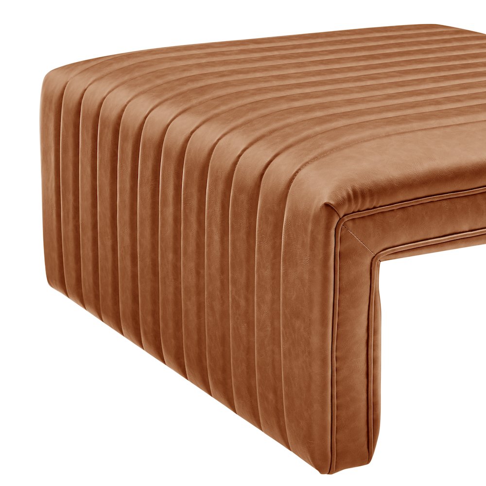 Atkinson Faux Leather Coffee Table/Ottoman. Picture 5