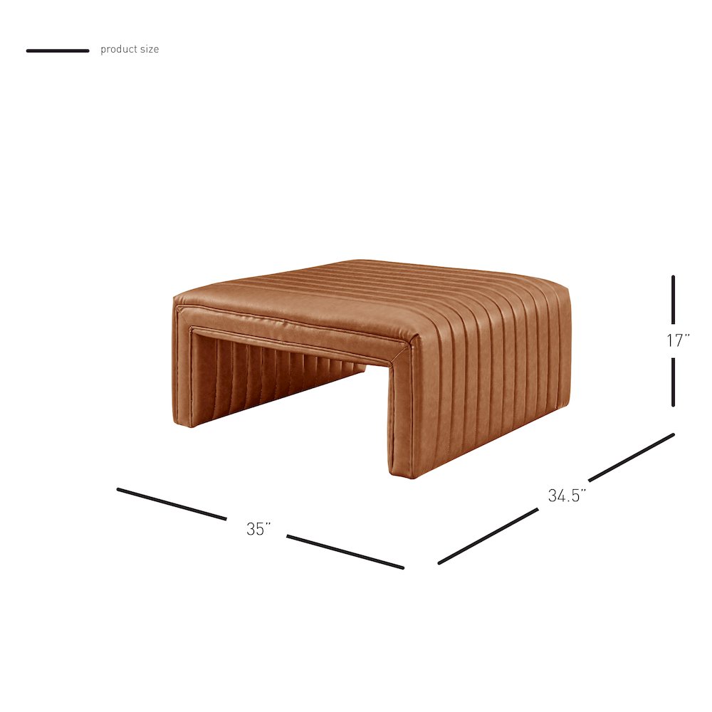 Atkinson Faux Leather Coffee Table/Ottoman. Picture 11