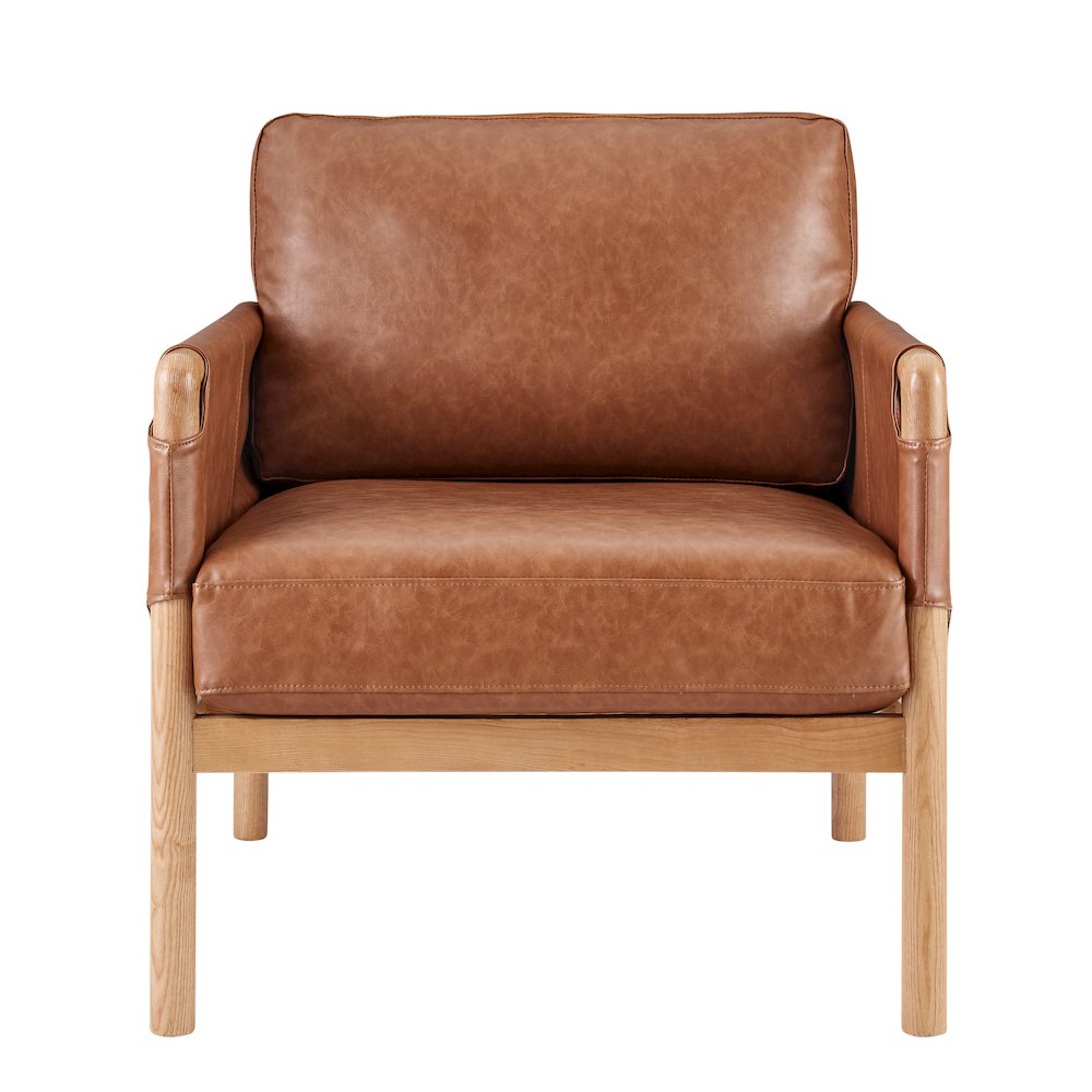 Barclay Faux Leather Accent Arm Chair. Picture 2