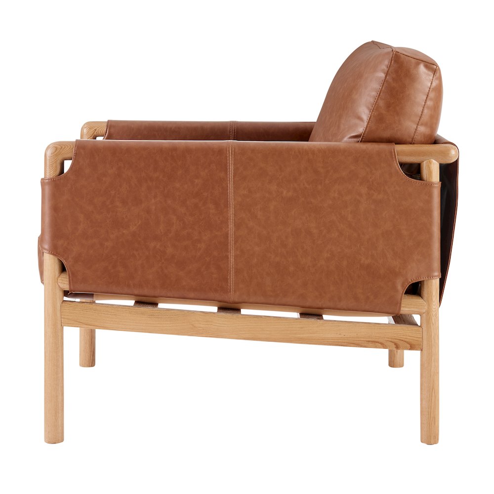 Barclay Faux Leather Accent Arm Chair. Picture 3