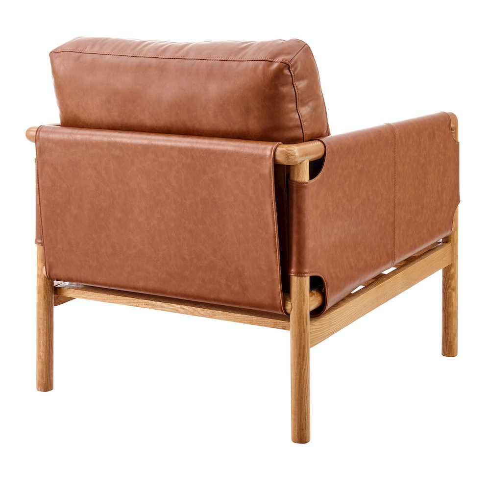 Barclay Faux Leather Accent Arm Chair. Picture 5