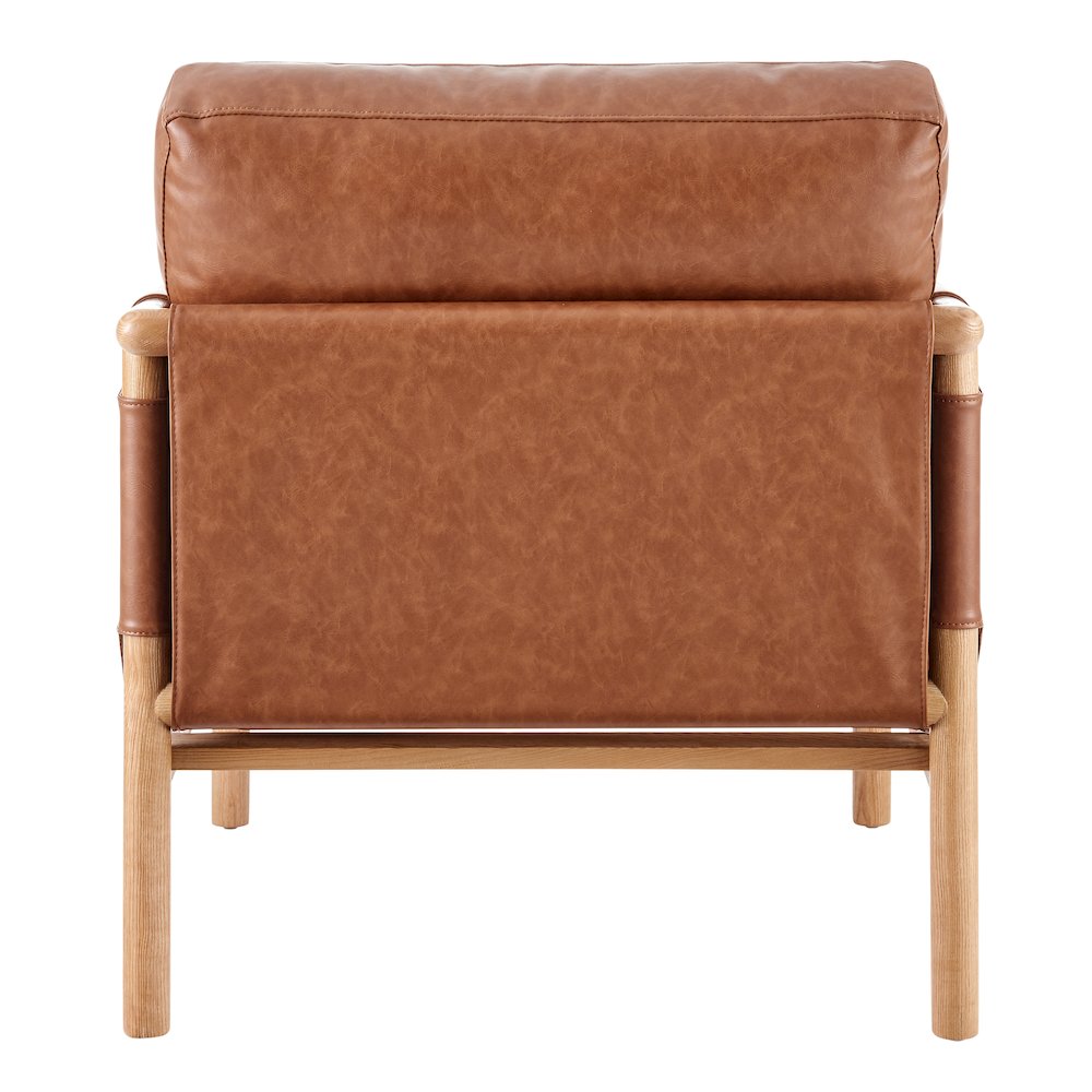 Barclay Faux Leather Accent Arm Chair. Picture 4