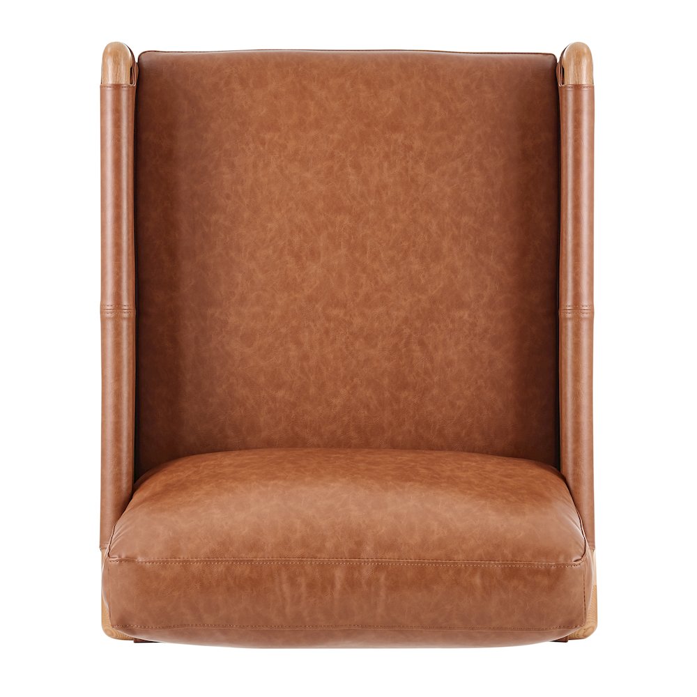 Barclay Faux Leather Accent Arm Chair. Picture 6