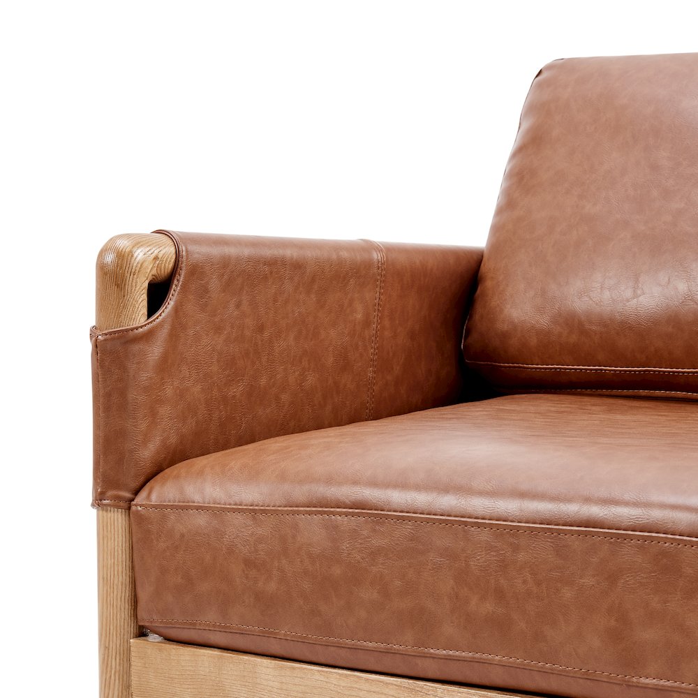 Barclay Faux Leather Accent Arm Chair. Picture 8