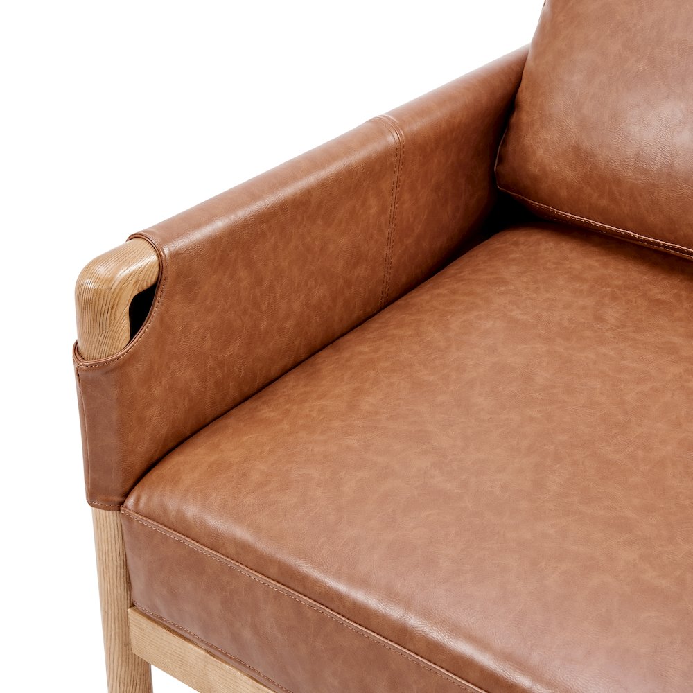 Barclay Faux Leather Accent Arm Chair. Picture 7