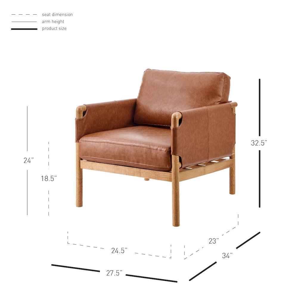 Barclay Faux Leather Accent Arm Chair. Picture 11