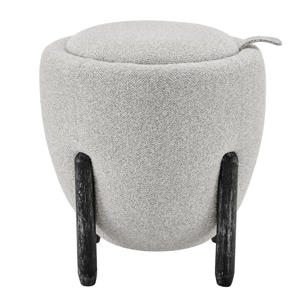Murphy Chenille Storage Ottoman, Horizon Gray. Picture 2