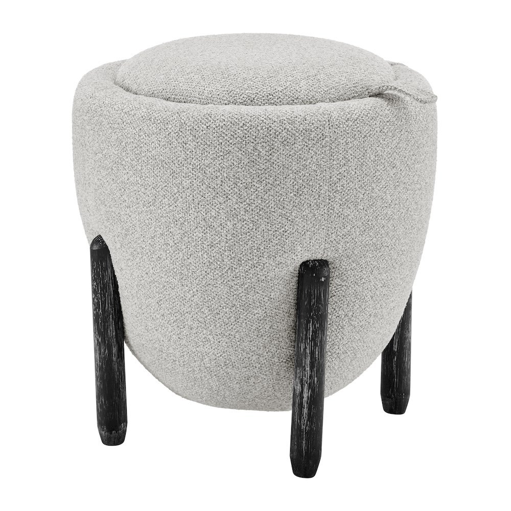 Murphy Chenille Storage Ottoman, Horizon Gray. Picture 1