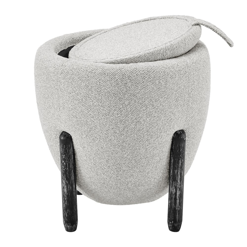 Murphy Chenille Storage Ottoman, Horizon Gray. Picture 3