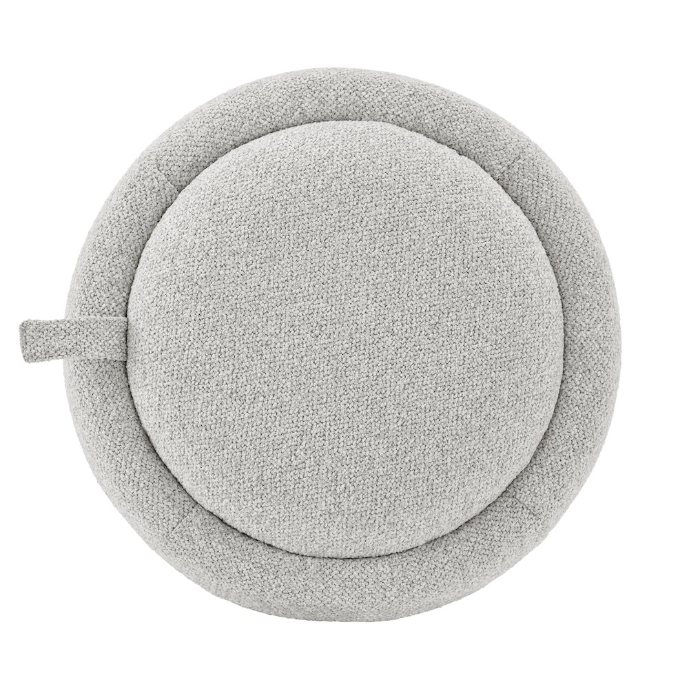 Murphy Chenille Storage Ottoman, Horizon Gray. Picture 4