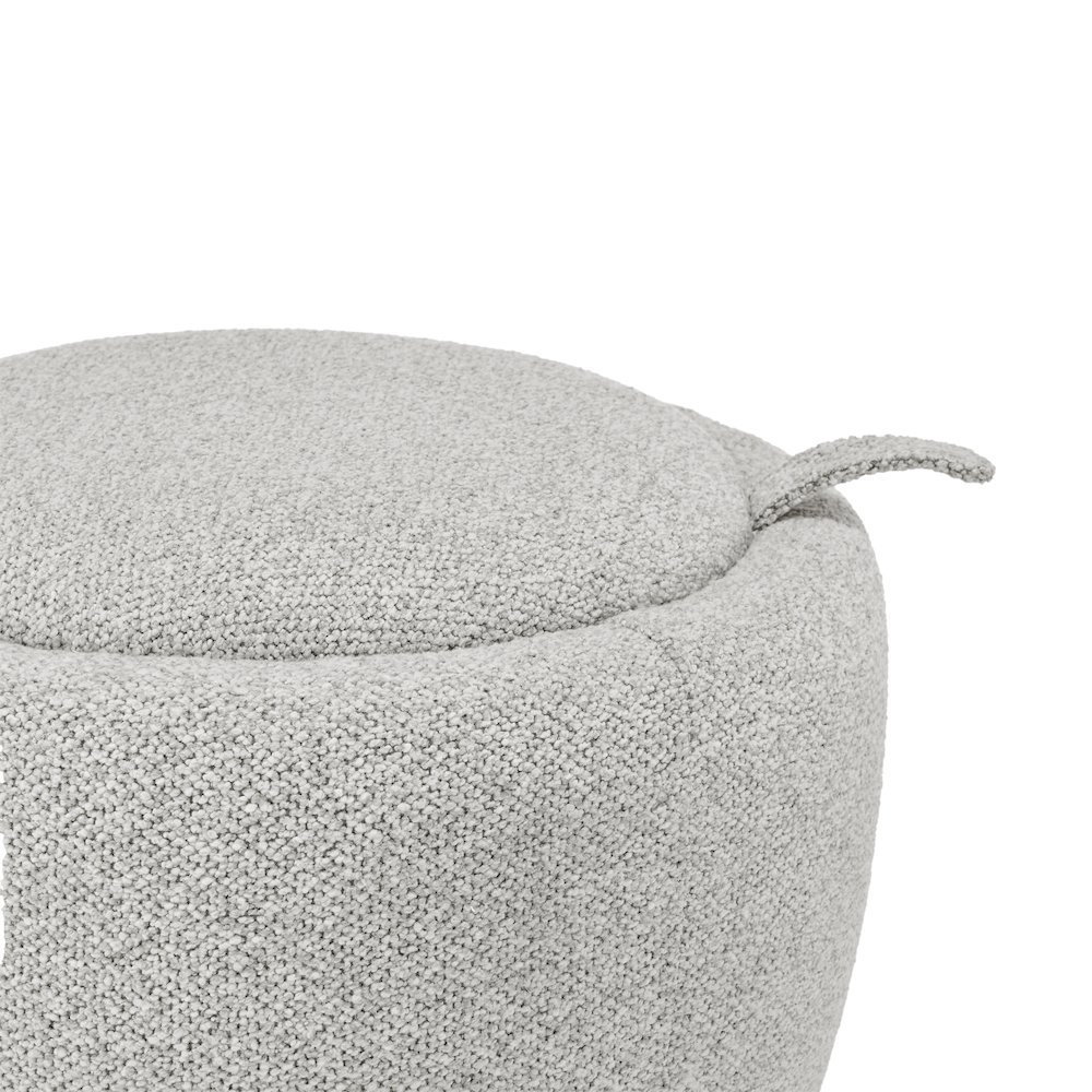 Murphy Chenille Storage Ottoman, Horizon Gray. Picture 5
