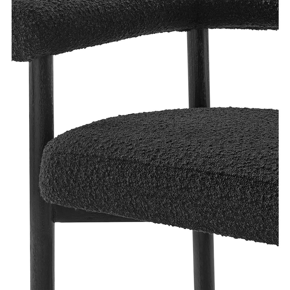 Keanu Boucle Counter Stool Black Legs. Picture 8