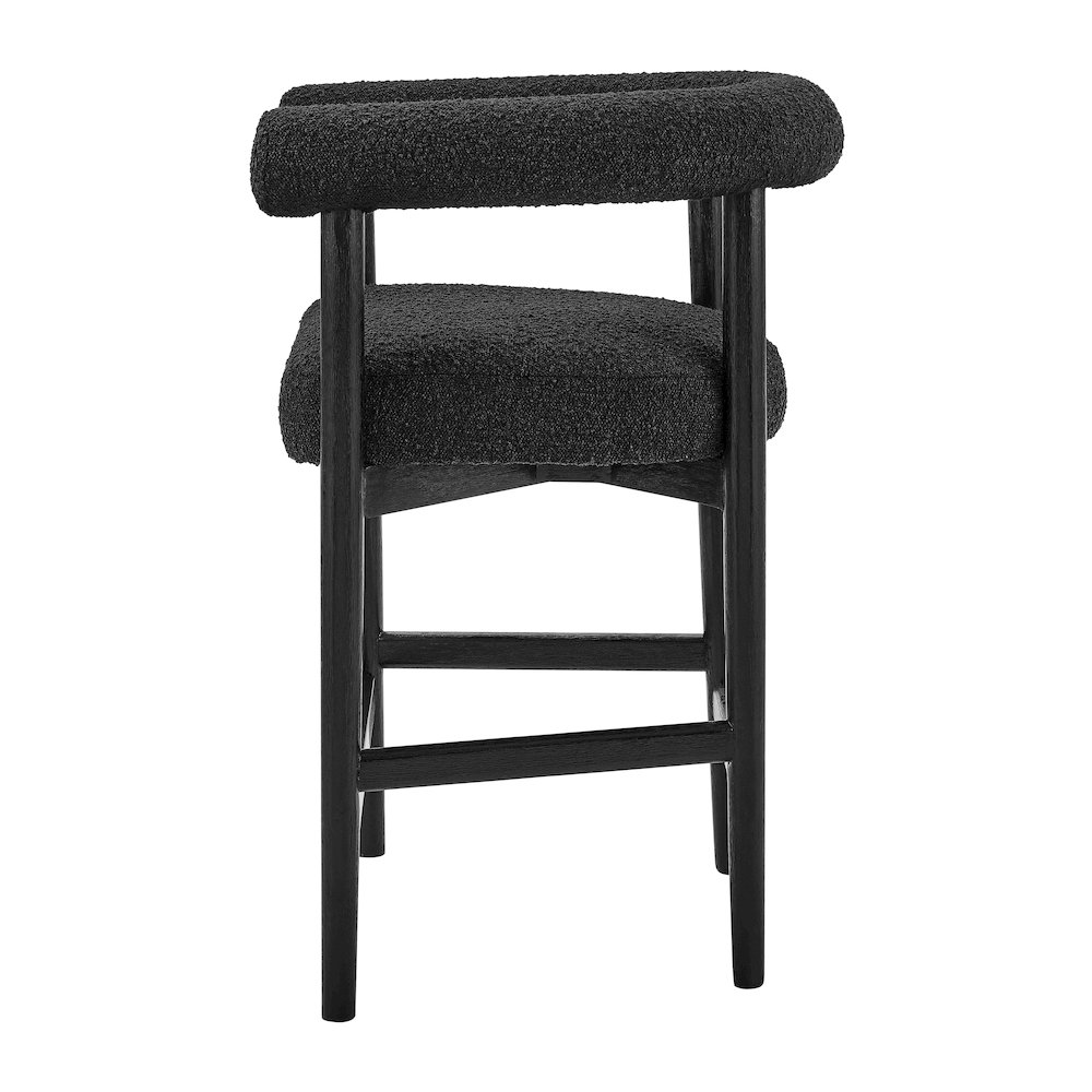 Keanu Boucle Counter Stool Black Legs. Picture 3