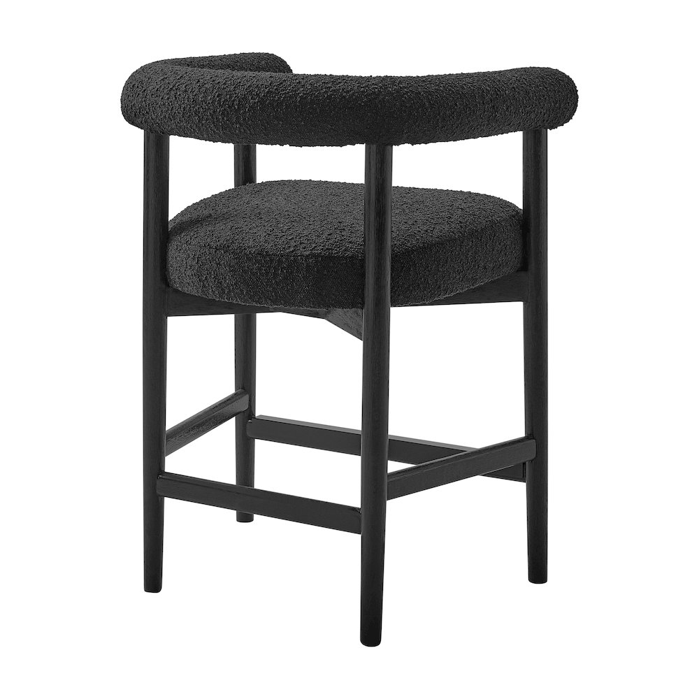 Keanu Boucle Counter Stool Black Legs. Picture 5