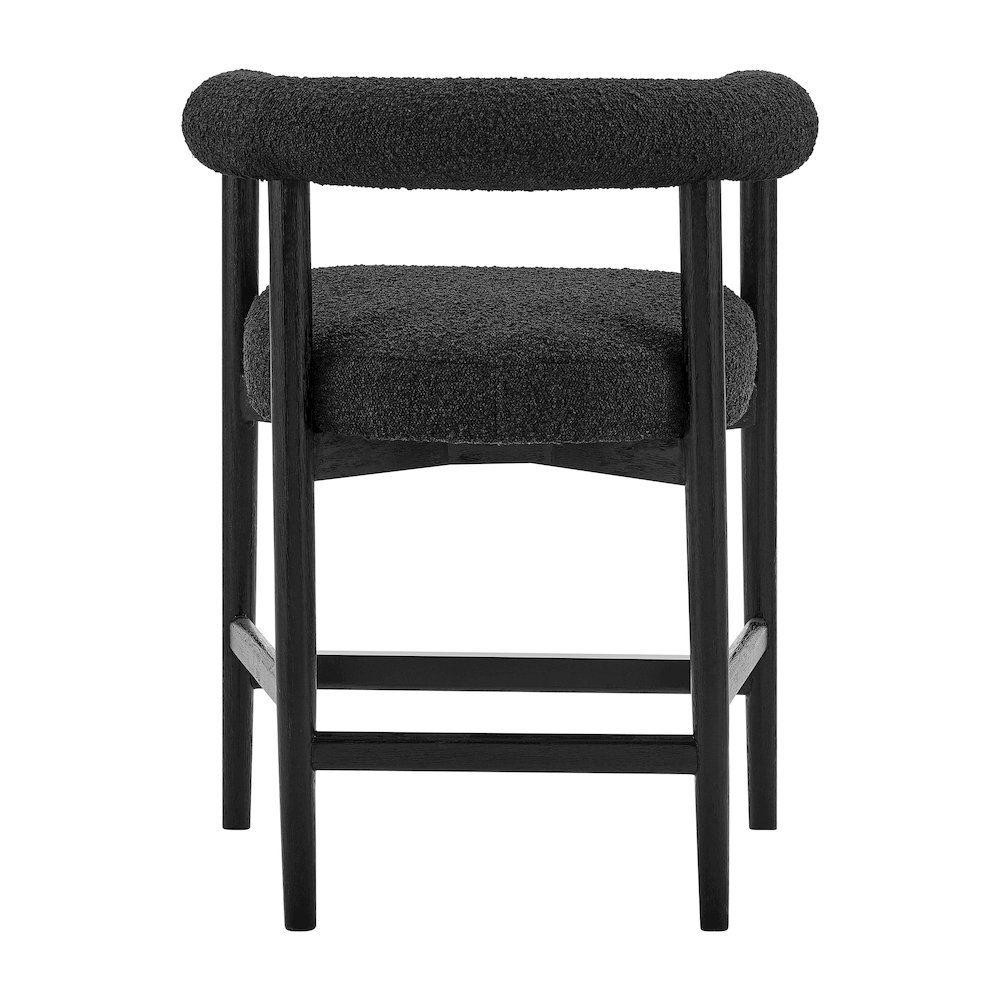 Keanu Boucle Counter Stool Black Legs. Picture 4