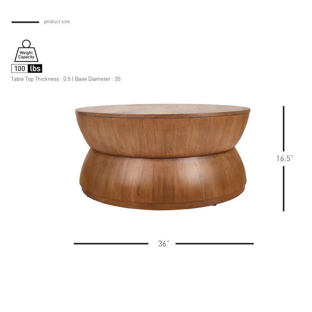 Bernie Round Coffee Table. Picture 6
