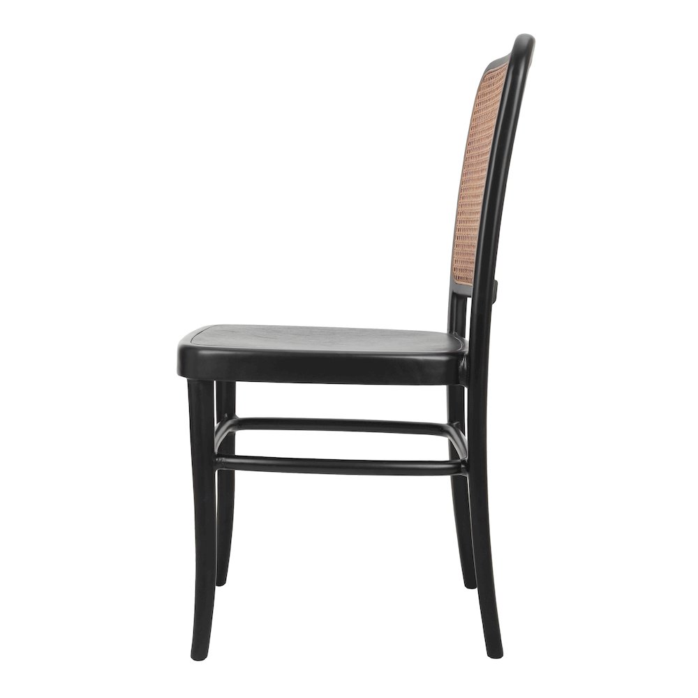Sonora Rattan Dining Side Chair Wood Seat (Set of 2). Picture 3